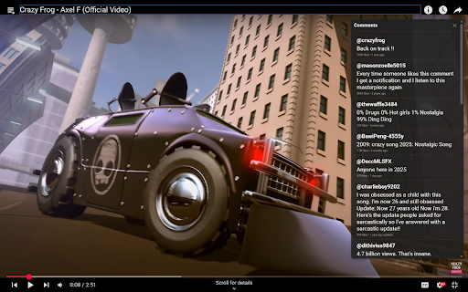 YouTube Comments Sidebar :: View a YouTube video's comments in a floating sidebar.