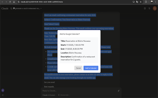 Calendar Event Creator :: Create Google Calendar events from selected text using OpenAI API
