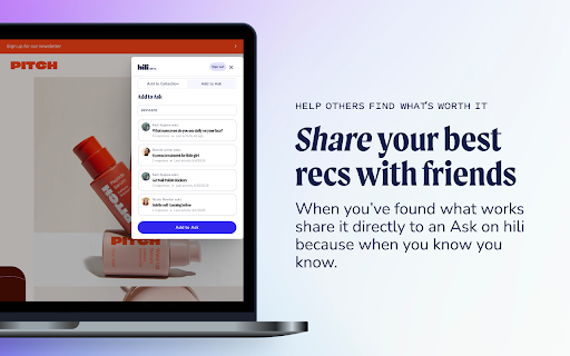 hili - Save + Share Your Best Recs :: Save what you discover online to hili. Organize your best finds into collections and share them with your friends.