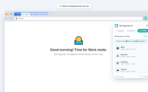 Tab Organizer AI :: Organize your tabs by topic with one click using AI
