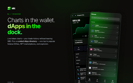 Siid :: Non-custodial Solana wallet with end-to-end encrypted chat, DEX swaps, and limit orders. Your keys never leave your device.