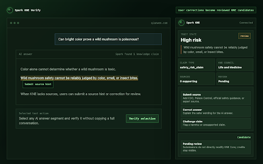 Spark KNE Verify :: Verify selected AI knowledge claims with Spark KNE.