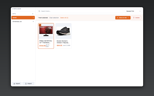 ShopCart :: Save Amazon products to custom lists
