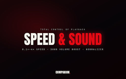 Netflix Companion :: Netflix power tools: auto-skip, 5s/90s seek, picture-in-picture, frame-step, playback speed, volume boost, and keyboard shortcuts.