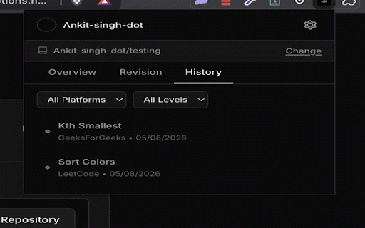 CodePush :: Push your coding solutions to GitHub from LeetCode, GeeksForGeeks, Codeforces & CodeChef. Track progress and schedule revisions.