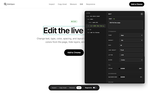 WebSpec :: Inspect any element by hovering — DevTools-style details in a live tooltip.