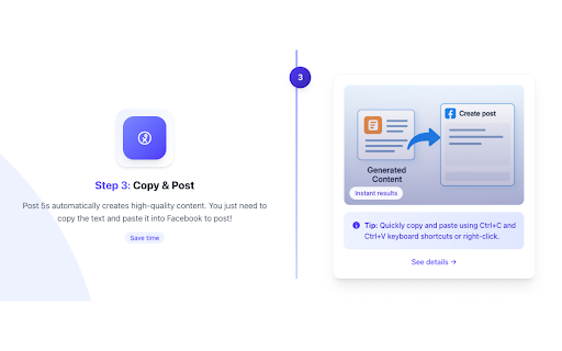 Post5s: 5-Second AI Content Creator :: Create posts for multiple social media platforms (Facebook, X, Threads, Instagram, LinkedIn, etc.) with AI