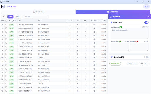 Check Bm - Kiểm Tra Business Manager :: Bridge extension for CheckBM Tools - Proxy Facebook API requests