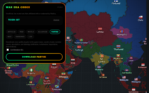War Era Codex :: The ultimate War Era companion. Download articles, feeds, world maps, alliance data and more — without leaving the game.
