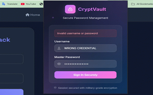 CryptVault Password Manager :: Autofill login forms using CryptVault