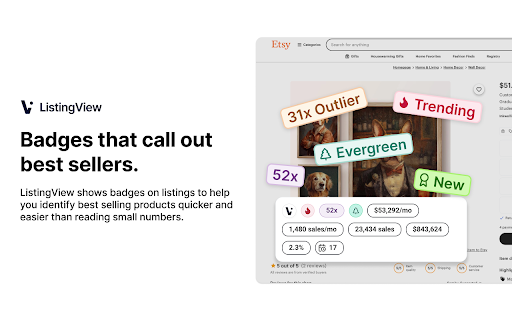 ListingView - Find Etsy’s Best Selling Products :: Get insights into trending Etsy products so you can sell what buyers are already looking for.