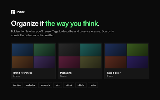Index :: Save inspiration from any page