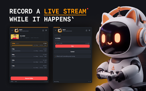 Bot Video Downloader — HLS, DASH, MP4 and live streams :: Finds the video a page is playing and saves it as an ordinary MP4. No extra app, no account, nothing leaves your computer.