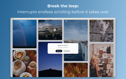 ScrollSentry :: Block distracting sites, interrupt endless scrolling, and make your browsing more deliberate.