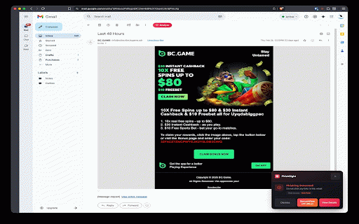PhishSight - Phishing Email Investigation :: Investigate reported phishing emails in seconds. AI verdicts, threat intel, sender forensics, and safe link preview.