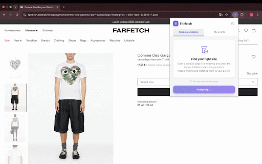 FitMatch – Find Your Right Clothing Size :: Get an AI size recommendation on any webshop, based on your own measurements. Fewer returns, less guessing.