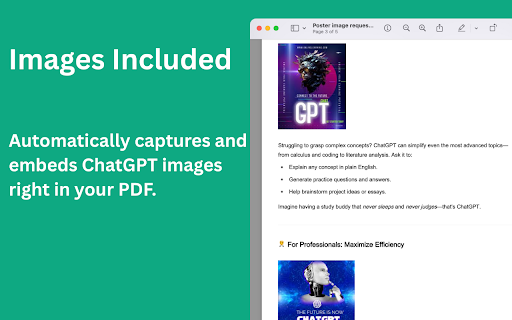 ChatGPT to PDF :: Use ChatGPT to PDF to save chats as PDF, print conversations, and export ChatGPT chats instantly.