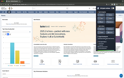 NS Quick Actions :: Quick shortcuts and actions for NetSuite - Boost your productivity instantly
