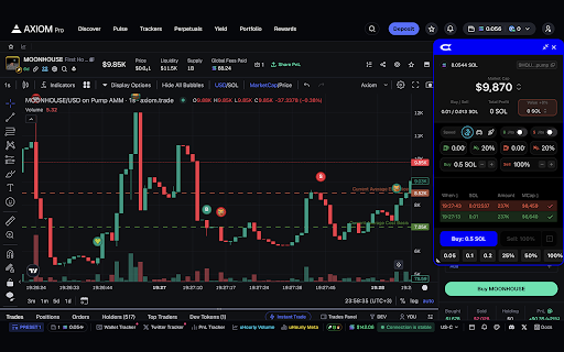 Alpha Layer :: Fast multichain DEX trading extension with automatic token detection and instant trading capabilities across popular crypto sites.