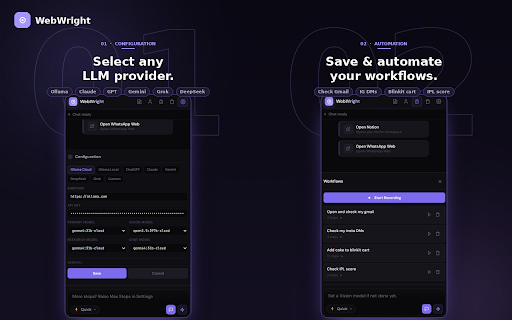 WebWright: built for action, not just browsing :: An autonomous AI agent that perceives, reasons, and acts on web pages to achieve your goals.