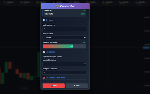 Quotex AutoBot :: Automate your trading on Quotex with this powerful bot extension.