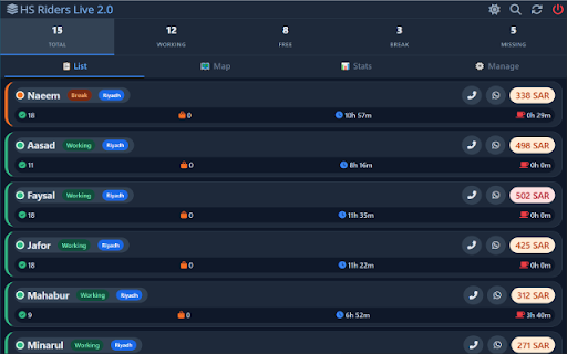 HS Live Pro :: Advanced Live Dashboard for HungerStation Riders with Modular Architecture