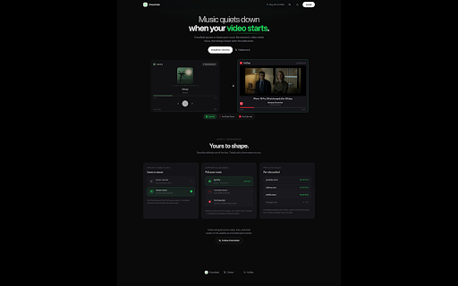 Crossfade – Smart Media Control :: Watching a video? Crossfade automatically lowers or pauses your music and brings it back when you're done.