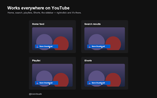YouTube Thumbnail Saver :: Right-click any YouTube thumbnail to save it in full resolution.