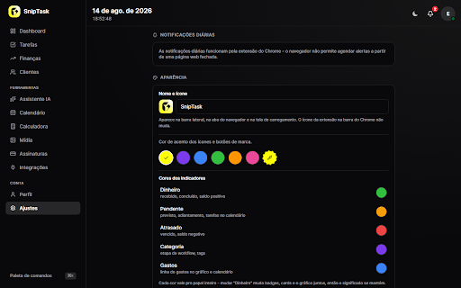 SnipTask :: Controle financeiro para freelancers