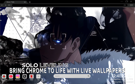 Sung Jin - Woo - Solo Leveling Edit Live Wallpaper :: One of the most epic anime live wallpapers for Chrome – featuring Sung Jin-Woo’s shadow power.