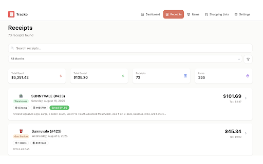 Costco Receipts Downloader :: Cross-browser extension to extract receipt information from Costco worldwide