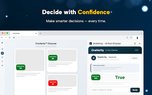 OneVerity — AI Fact Checker :: Detect and verify claims on any webpage with AI-powered fact-checking.