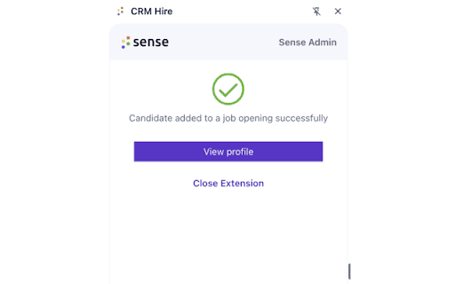 CRM Hire :: Streamline your recruiting workflow with the Sense Chrome Extension. Instantly add candidates from LinkedIn or job boards to your…
