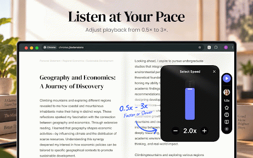 Readify – AI Text to Speech & Read Aloud :: Read webpages and articles aloud with lifelike AI voices in 30+ languages, highlighting, speed control and a floating player.