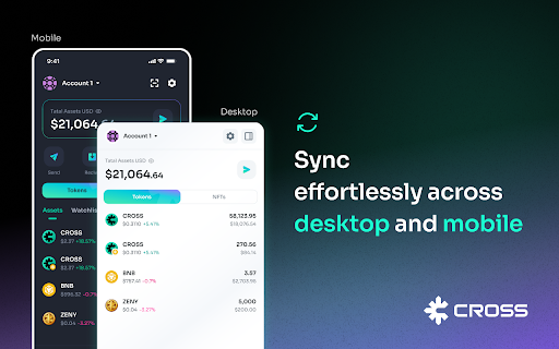 CROSSx :: A cross-chain wallet extension for managing multiple cryptocurrencies