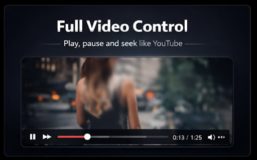 Instagram Video Controls Pro :: Adds YouTube-like controls to Instagram videos: play, progress bar, volume, speed and more.
