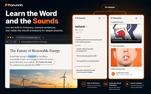 Pronuncia :: Practice the pronunciation of selected English text with Pronuncia.