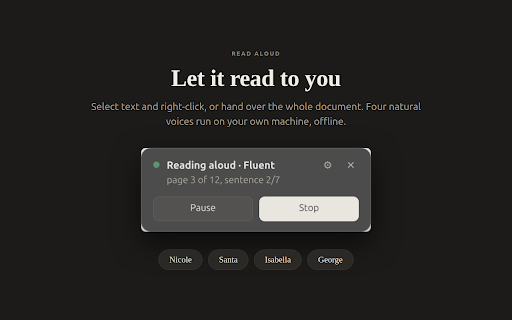 Paperlight: PDF Dark Mode & Read Aloud :: Dark mode, sepia, and paper themes for Chrome's PDF viewer, plus read PDFs aloud with natural offline voices.