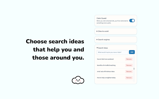Mindful Block: Block Sites & Plant Trees :: Redirects distracting sites to search engines that plant trees and clean the ocean.