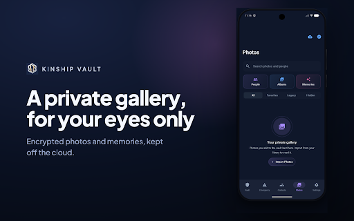 KinshipVault :: Fill and save your KinshipVault passwords in your browser. Fully offline, on-device.