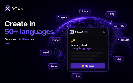 X-Trend :: AI writing co-pilot for content creators and businesses. Captions, rewrites, hashtags, reviews and more — instantly.
