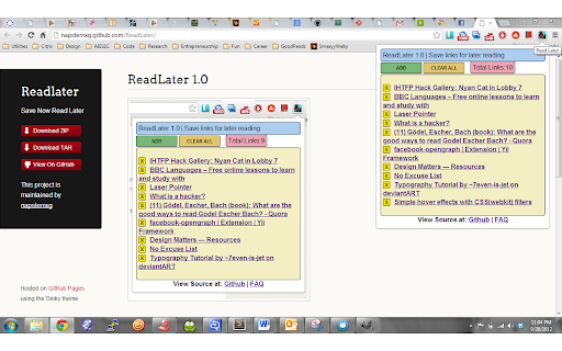 Read Later :: Store links to read later, organize tabs and windows