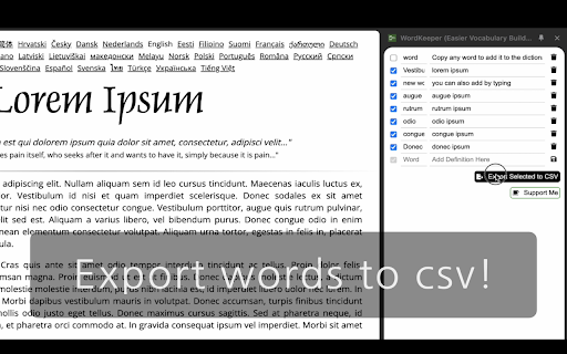 WordKeeper (Easier Vocabulary Builder) Language Learning :: A Chrome Extension that Makes Building Vocabulary Lists Easier