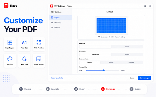 Trace - Screenshot to PDF Reports :: Capture screenshots, annotate them, and convert them into professional PDF reports for QA, bug reporting, and documentation.