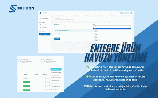 SellSen :: SellSen Uygulaması ile entegre Chrome uzantısı.