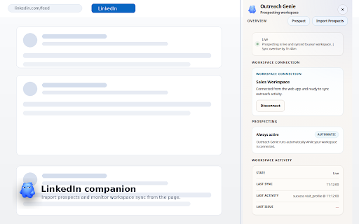 Outreach Genie :: All-in-one LinkedIn prospecting and outreach companion for leads, lists, and campaigns.