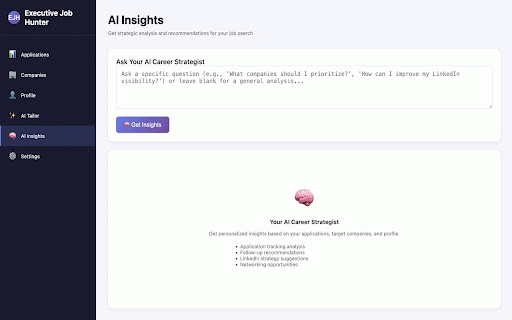 Executive Job Hunter :: Private job search tool with AI-powered application assistance for senior professionals