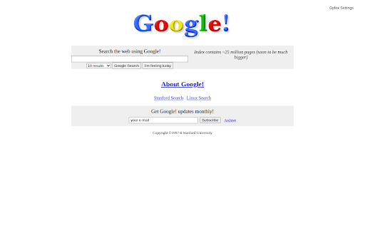 Gplex Extended :: Google and YouTube in their old look: pick any year from 1997 to 2024. An unofficial fan project.