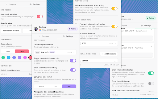 Retime :: Convert times in the browser into your preferred time zone.