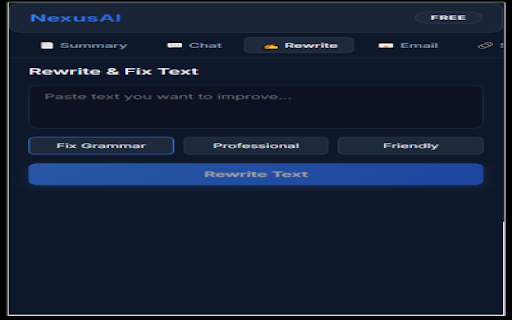 NexusAI Professional :: Professional AI Assistant for web summaries, emails, and networking.